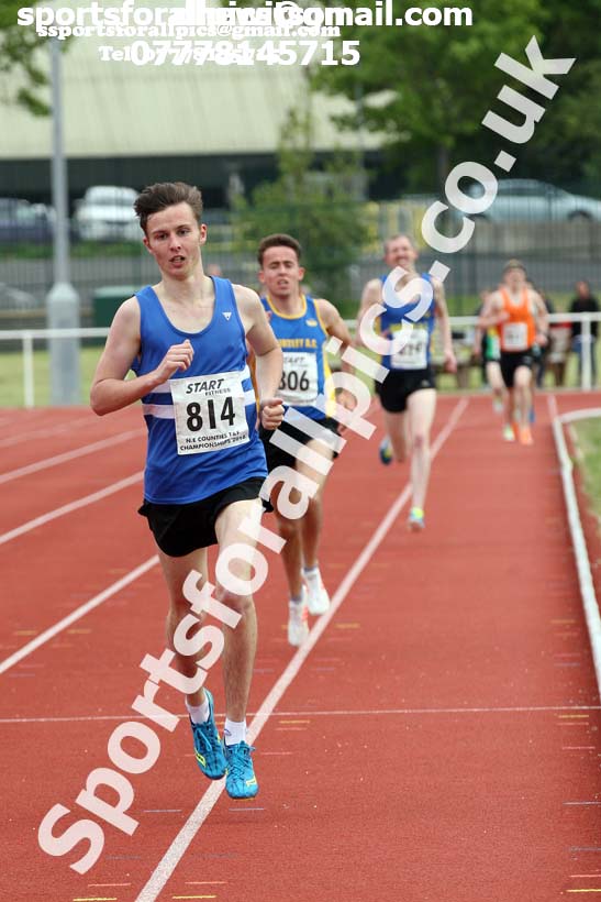 Senior mens 1500 metres North Eastern Track and Fields Champs., Middlesbrough. Photo: David T. Hewitson/Sports for All Pics